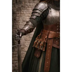 Renaissance Knight Armor Corset Belt | Medieval Valkyrie Inspired Leather Waist Cincher