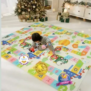 Bammax X-Large Waterproof & Foldable Baby Play Mat - 70" x 78" Crawling & Kids Play Mat - Maze & Bears