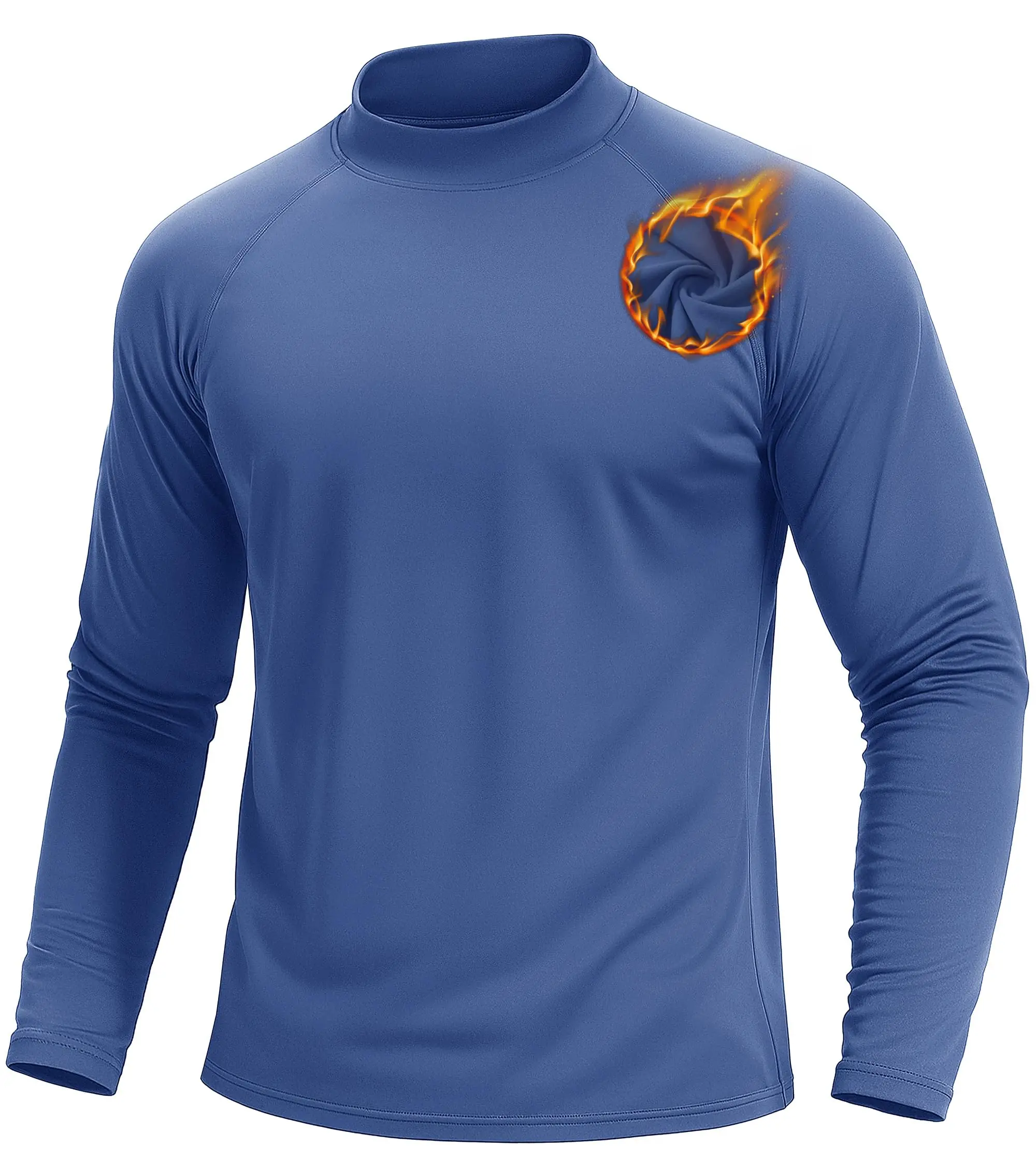 Men's Thermal Shirts Mock Turtle Neck Long Sleeve Base Layer Tops | Fleece Lined,Cold Weather,Winter Warm Shirts,Thermal Underwear Tops,Long Sleeve Undershirts,Mock Turtleneck