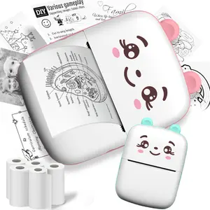 Sticker Printer - Mini Portable Inkless Thermal Sticker Machine,Kids Instant Print set,kids toy,Pocket Instant Printing,Portable Handheld Printer,for Notes,Diary DIY,Learning Charts,Photo Printing Christmas Birthday and New Year Gifts