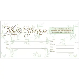Offering Envelope Tithes & Offerings Bill Size 52 Count for Church Supplies