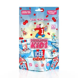 Bubblegum Kids Sugar Free Gum - ICEE Bubble Gum for Kids and Adults - Xylitol Chewing Gum Sugar Free - Aspartame Free, Vegan Friendly Xylitol Gum - ICEE Cherry