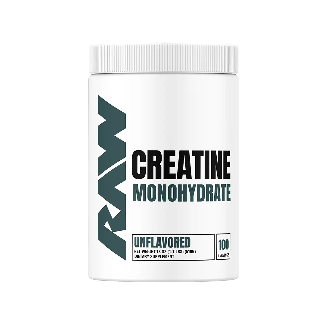 RAW Nutrition Micronized Creatine Monohydrate Dietary Supplement Powder - Unflavored, 30 Servings, 24 Months Shelf Life, for Adult Fit Recovery Support, Adults