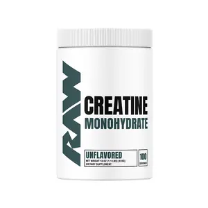 RAW Nutrition Creatine Monohydrate Powder, Unflavored (30 Servings)