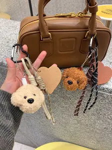 Cute Puppy Car Keychain Bag Pendant Mobile Phone Case Pendant Water Cup Pendant Camera Rope Bag Charms String Charm Keychain Bag Decoration Backpack Accessories Car Key Chain Bag Accessories Couple Gifts Birthday Valentine'S Day Christmas Gifts