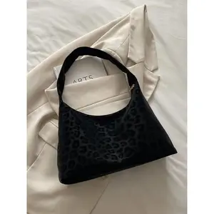 New Fashion Leopard Print Moon Handbag, Half Moon Purse, Perfect for Parties, Outdoors, Vacation, Shopping, Daily Use, Elegant Women's Bag, Fashionable Unique Bags