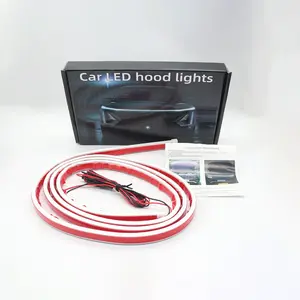 Led Hood Light Strip Exterior Car Led Strip Light Waterproof Flexible DRL Dynamic Scan Start Up Hoodbeam Kit Daytime Running Lights Light Bar for Car,Truck,SUV,12V Car Light Embellishments