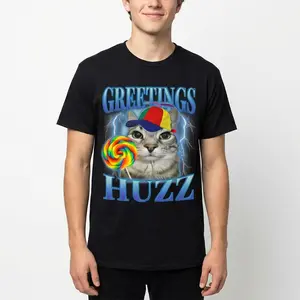 Funny Cat Graphic T Shirt Men Women Cotton Tee Colorful Meme Cat Print Cute Kitten Candy Aesthetic Humor Shirt Casual Streetwear Trendy TikTok Viral Top Soft Comfortable Unisex Gift Idea