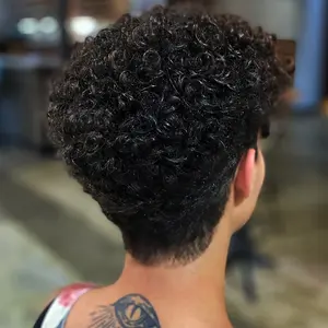 New Arrived Ladies' hairstyle, short curly bob hair, using 4-inch Brazilian small curl, density 180%. Soft and comfortable, fully machine-made, suitable for daily use.