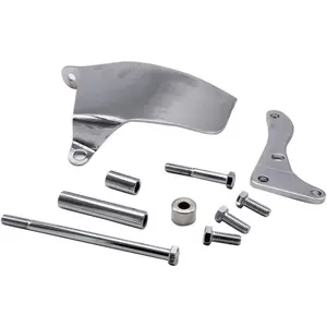 SBC Chrome Long Water Pump Alternator Bracket Compatible for Chevy SBC SB 305 350 Long Water Pump w/Hardware LWP