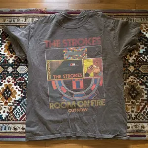 New! The Strokes T-shirt Rock Band Retro Unisex Charcoal T-shirt S-5xl
