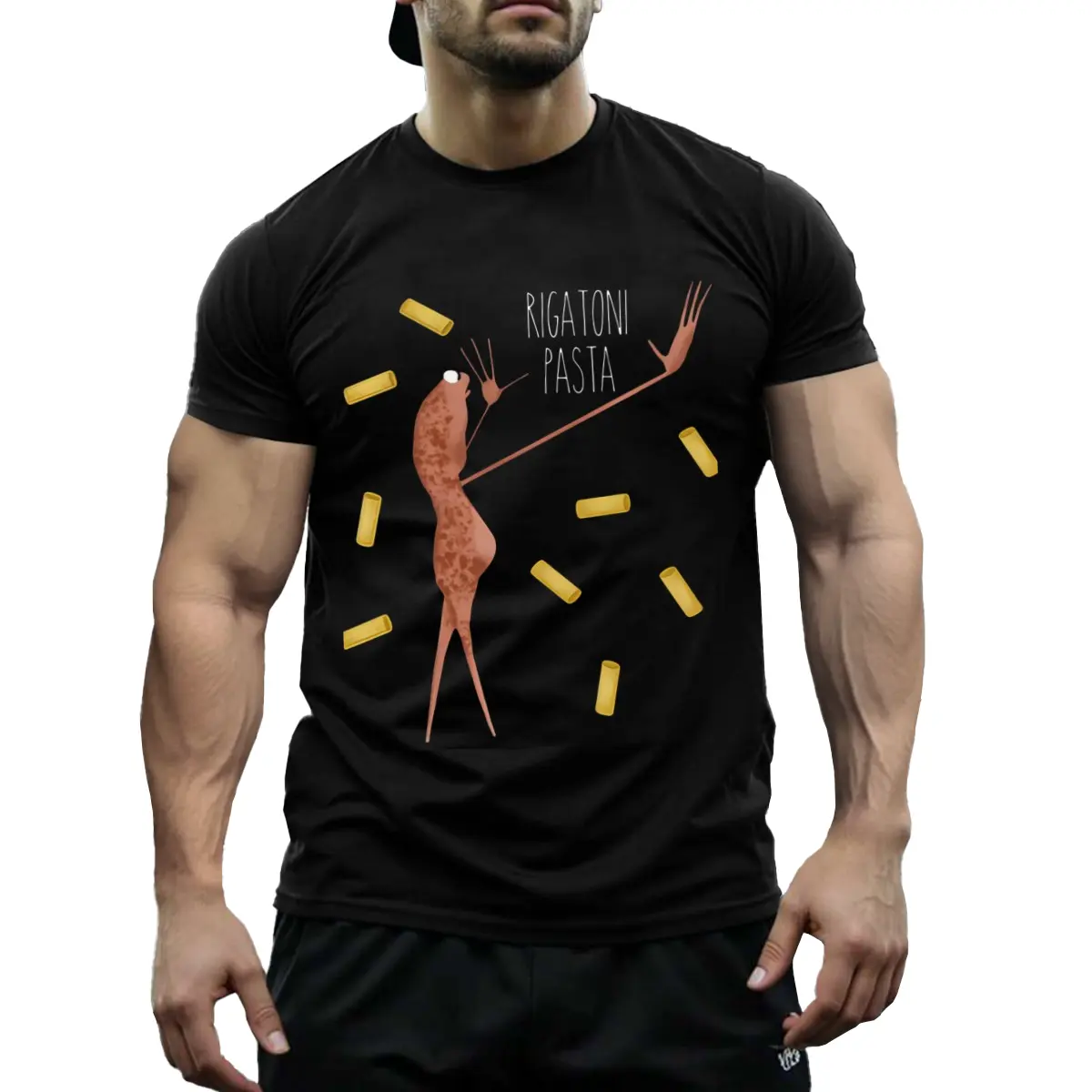 Funny Graphic Tee Aesthetic Worm Pasta Shirt Humor Casual Top Trendy Womenswear for Daily Outfit Weekend Wear