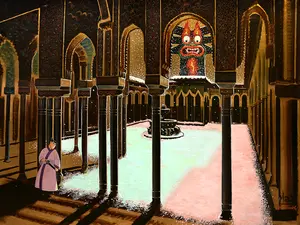 "No Tricks This Time" - 24" x 16" High Quality Canvas Print