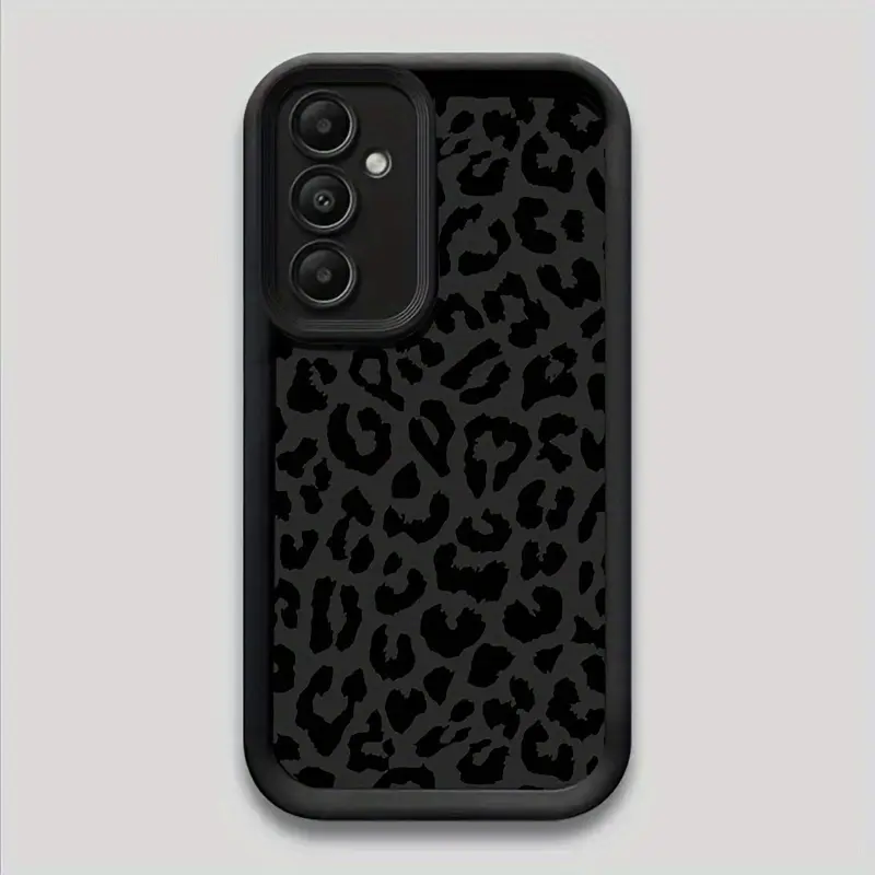 Phone Case - A Stylish Black Leopard Print TPU Phone Case Suitable for All Four Seasons, Compatible with Samsung S26,S26PLUS,S26ULTRA,S25,S25PLUS,S25ULTRA,S24,S24FE,S24PLUS,S24ULTRA,A54,A53,A52,A36,A35,A34,A33,A17,. It'S a Cute And Trendy Phone Protector,