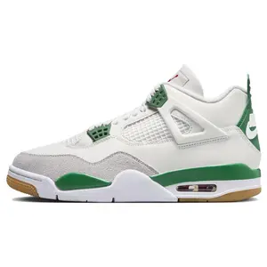 Jordan 4 Retro SB Pine Green Skateboarding Shoes with Modified Cushioning System Special Packaging Co Branding