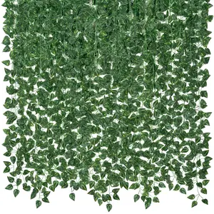 14 Pack 98Ft Artificial Ivy Garland Fake Vines UV Resistant Greenery Leaves for Home Bedroom Party Garden Wall Room Decor 7Ft Long 80 Leaves Per Vine Silk Plastic High-Quality Materials