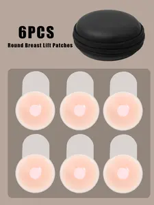 Lift Up Nipple Covers Combo Set Portable Zipper Storage Bag Strong Adhesion No Fall Off Push Up Lift Glue-Free Core Protect Sensitive Nipples Invisible Non-Convex For Deep V Backless Halter 2026 Spring Summer Reusable