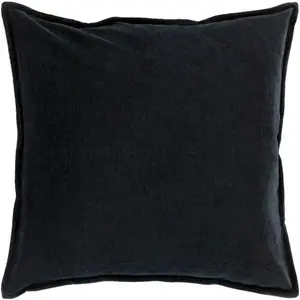Black Velvet Pillow W/ Insert 22x22