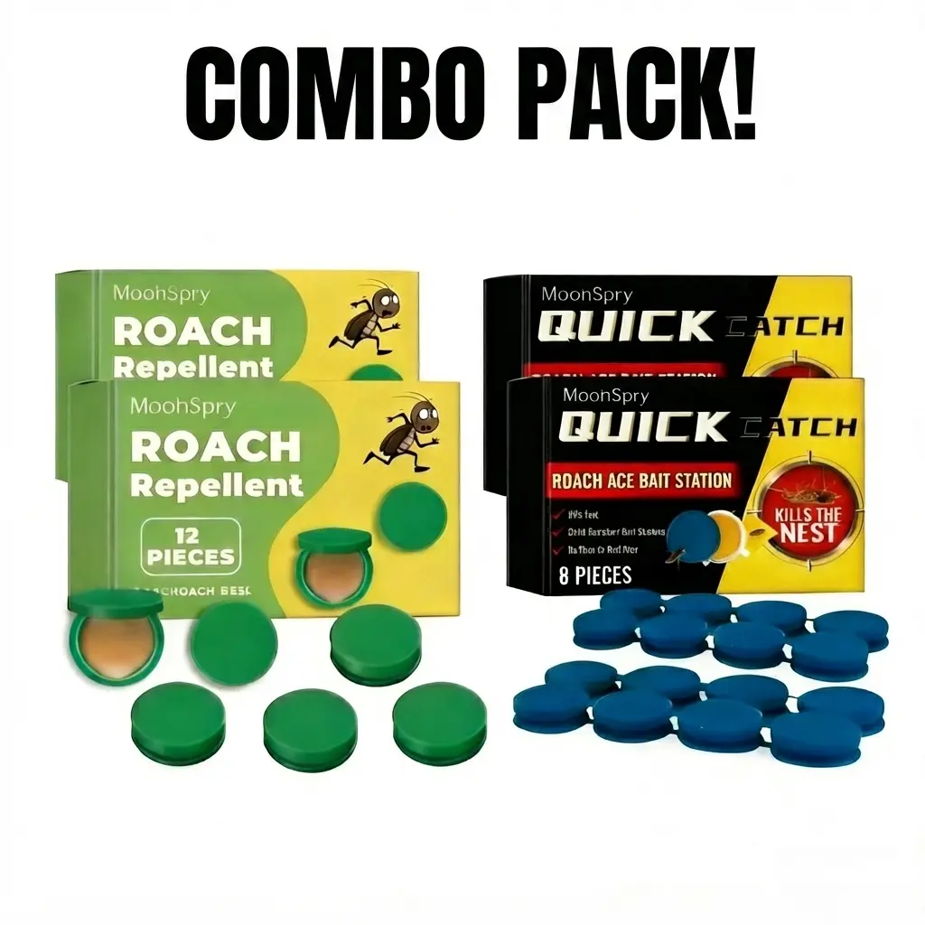 Household Essential Roach Control Bait - Indoor Pest Trap for Kitchen Areas, Fits Refrigerator Backs & Microwave Gaps, Blocks Warm Zone Nesting, Powerful Long-Lasting Effect, Multi-Pack Deal: Buy 2 Get 2 FREE