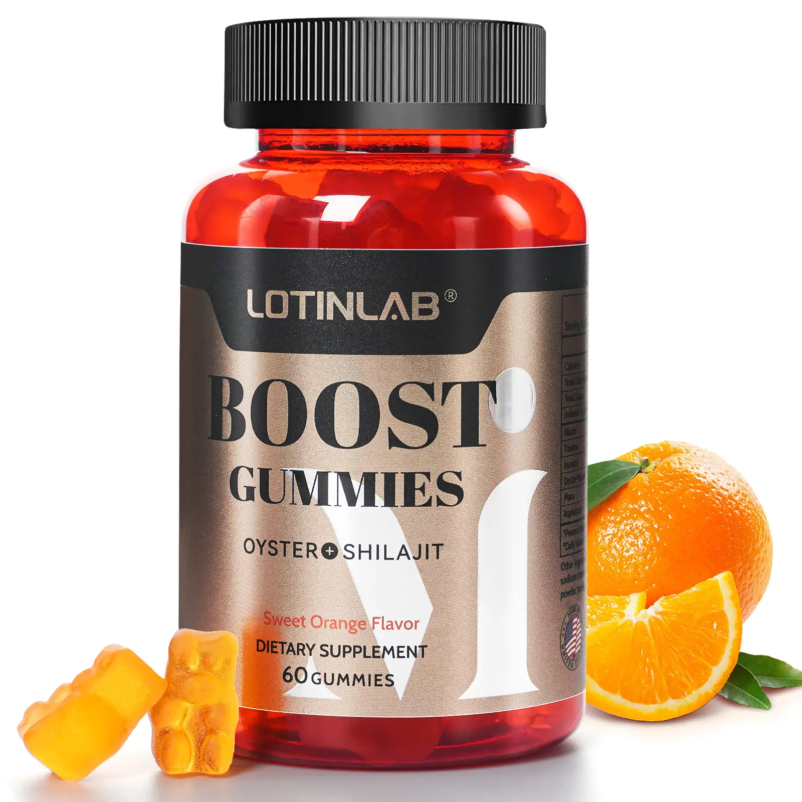 LOTINLAB BOOST Supplements,increased strength,Non-GMO, DailyDietary Supplement60,Oyster, shilajit, taurine,inositol,Edible Fitness