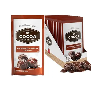Cocoa Classics Chocolate Supreme Cocoa Mix, Hot Chocolate, Made with Nonfat Milk, Just Add Hot Water, Make Hot or Iced Cocoa, Gluten Free & Kosher Dairy Friendly, 1.25oz Packets (Pack of 36)