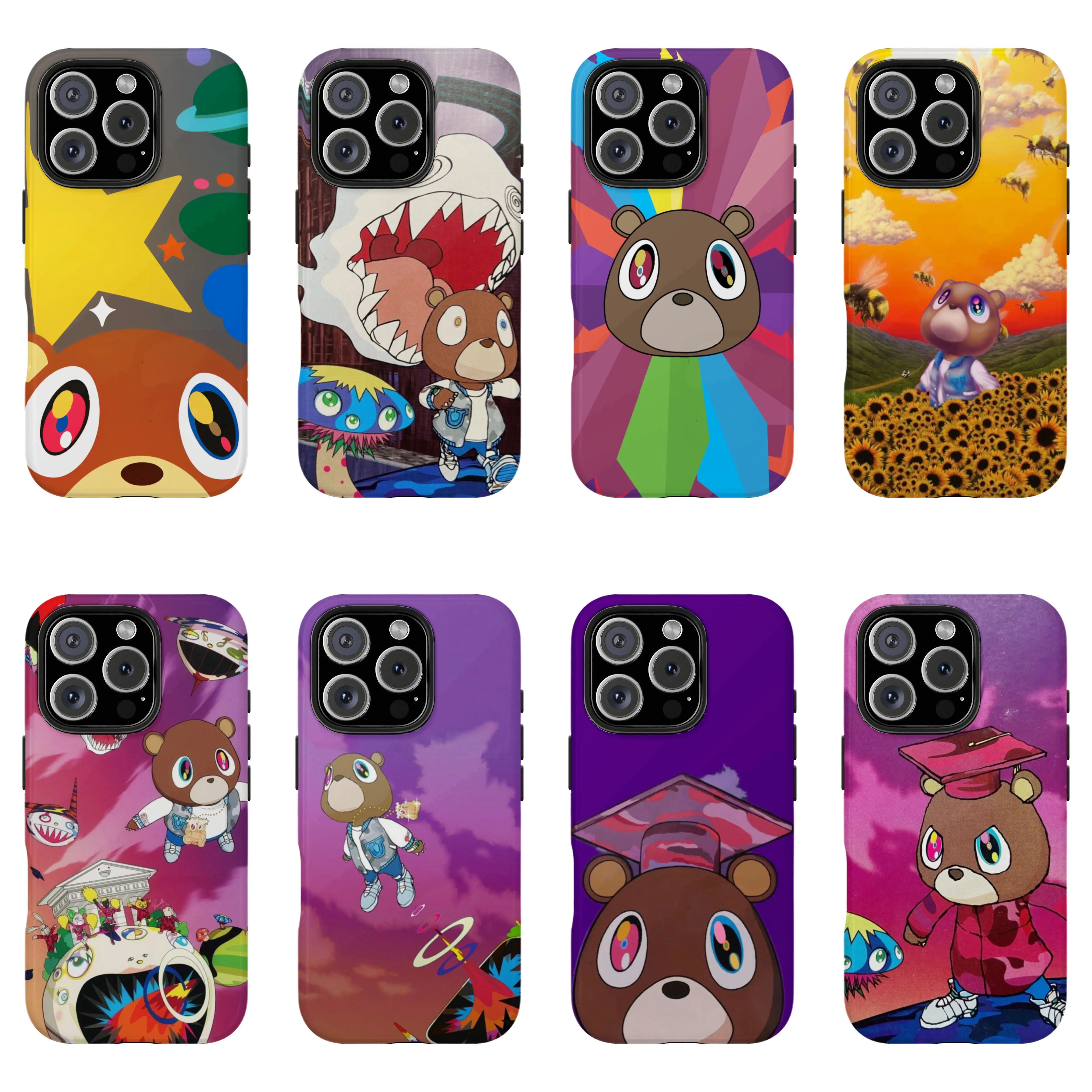 Personalized Kanye-Themed Waterproof Film Hard Phone Case - Shockproof Drop Protection Accessories, Compatible with iPhone 17,16,16 Plus,15,14,13,12,11 Pro Max