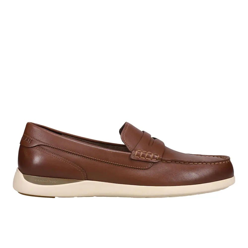 Cole Haan Mens Grand Atlantic Penny Loafer Slip On Moc Toe Dress  Casual - Brown