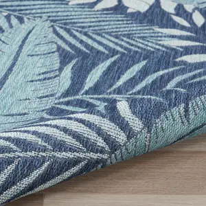 Nourison Garden Oasis Tropical Leaf Indoor/Outdoor Flatweave Area Rug