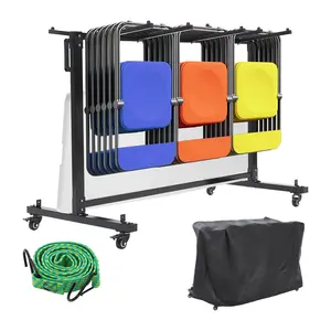 Folding Chair Rack and Table Cart,400LBS Capacity, Heavy-Duty Chair Cart for 42 Chairs or 12 Tables