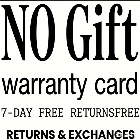 Coaches & Referees Gear Warranty Card - Simple Text, 7-Day Free Returns & Exchanges, No Gift Included, Sports Officials Equipment Returns Policy