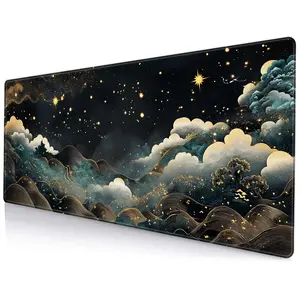 Starry Sky Pattern Extended Mouse Pad, 1 Count Rectangle Large Gaming Mouse Pad, Non-slip Personalized Mouse Pad for Home Office