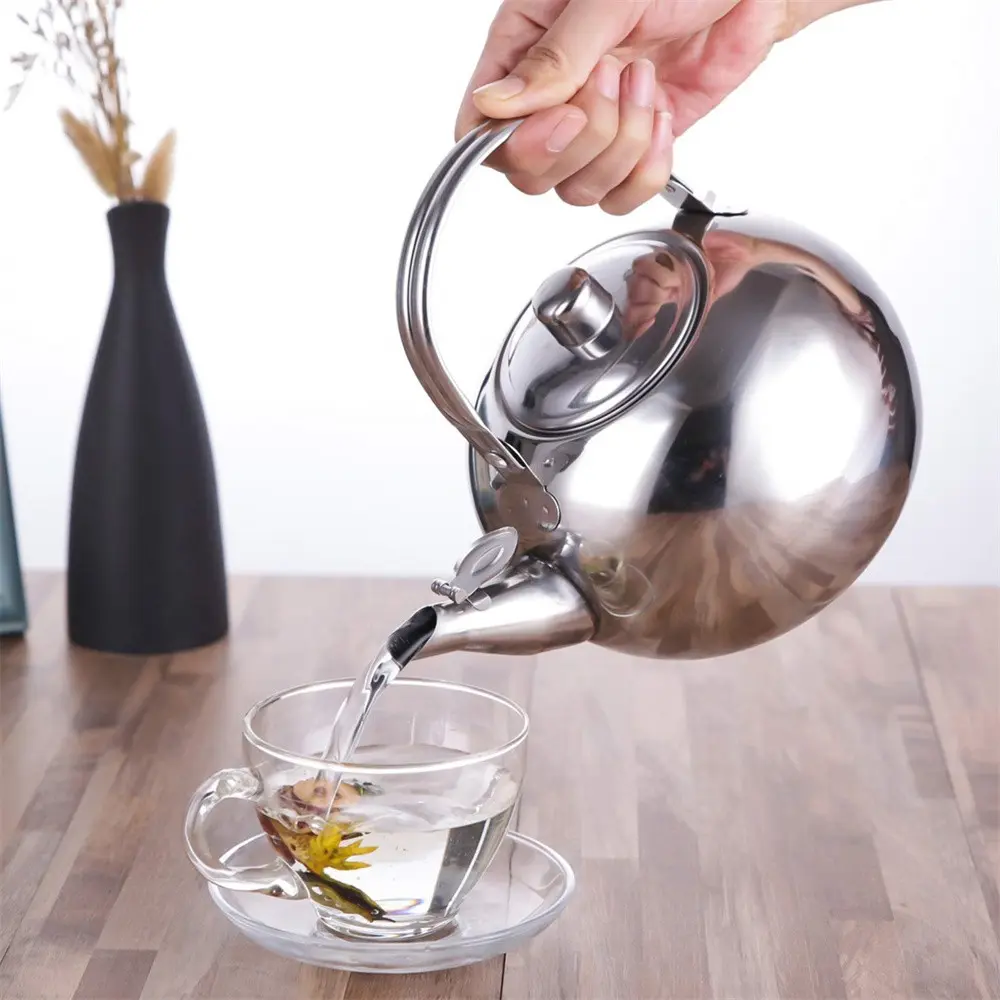 Kettle Stainless Steel Teapot with Infuser - Perfect for Brewing Coffee & Green Tea, Ideal for Home, Office & Kitchen Use