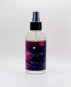Affluent Body Oil - 113g Vegan Cruelty-Free Sunflower & Rice Brand Oil with Pink Pepper & Vanilla Scent for Hydration & Moisture