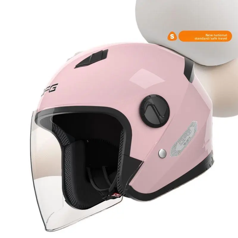Retro Vintage Motorcycle Helmet - Unisex, 54cm-61cm Size-Fit, Impact-Resistant Durable Exterior Shell, Thermal Insulation, Easy Fasten Quick-Release Buckle, Multi-Channel Venting, All-Seasons, Cute Design for Moped, Urban Commuting, Weekend Adventures