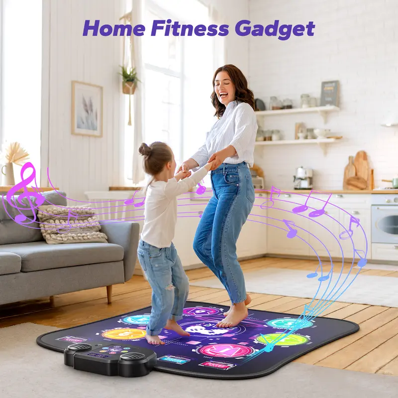 Merach Dance Mat Bluetooth Electronic Dance Pad with Light-up 6-Button 8-Button Built-in Music Dance Game Toy Gift for Kids Girls Boys 3-12 Years Old Summervibes Merach Dance Mat Bluetooth Electronic Dance Pad with Light-up 6-Button 8-Button Built-in Music Dance Game Toy Gift for Kids Girls Boys 3-12 Years Old Summervibes
