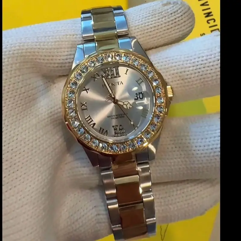 Invicta Women’s Crystal Accented 18k Plated Watch