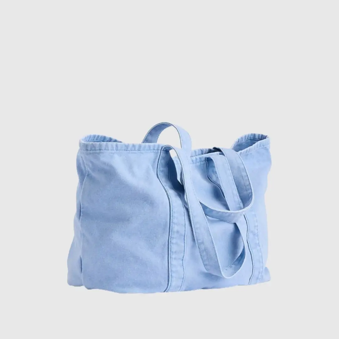 GAP Vintage Logo Tote Bag Unisex – Large Canvas Shoulder Bag, Casual Streetwear, Everyday Carry, School Work Travel Bag