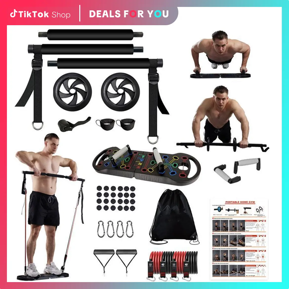 HOTWAVE Push Up Board for Men's Strength Training Biceps Shoulders Chest Workout Portable Home Gym Equipment for All Body Types