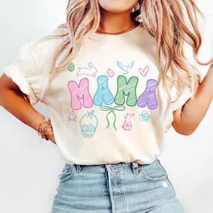 Mama Easter Shirt, Mama Bunny t-shirt, Easter Pregnancy Reveal Gift for New Mom, Easter Expecting Mom Top, Spring Mama tee Shirt
