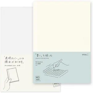 15295006 Midori Notebook, MD Notebook, A5, Graph Ruled + Notebook Cover