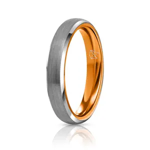 Tungsten Ring - Resilient Orange - 4MM