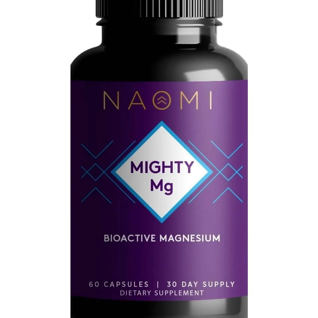 NAOMI Mighty Mg Magnesium Glycinate & Malate Complex 360mg, High Absorption Formula, Elemental Magnesium Supports Heart Health, Strong Bones, Better Sleep, Gluten-Free, Non-GMO, Vegan, 60 Veggie Caps