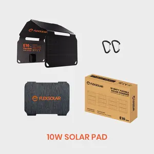 Solar Panel 10W Foldable Solar Chargers 5V USB Small Power Emergency Portable 4 Folds Panels IP67 Waterproof Camping Hiking Backpacking for Phones Flashlight Watches Small Power