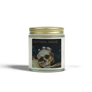 Emotional Damage | Cinnamon Chai | (4oz, 9oz) Dark Humor Candle | Funny Gift | Moody Aesthetic