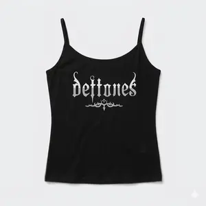 Deftones Rib Strap Tank ,Deftoneso  tank top