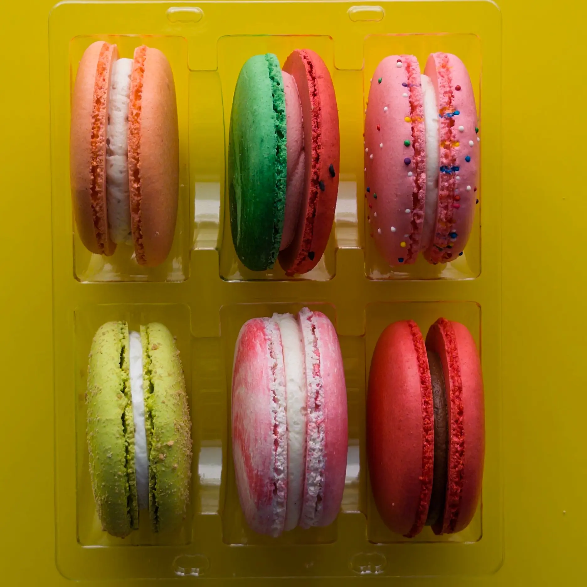 Extra Large French Macarons - Six Pack - New Summer Flavors Six Count Gluten Free Snack
