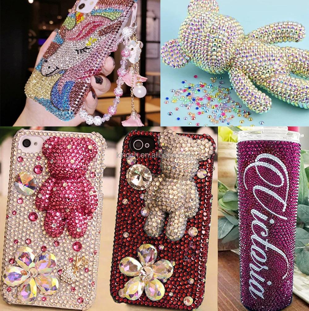 US Warehouses 15pcs in Box Resin Rhinestones for Cloth Holiday Nails Face Hair Tumbler  Different Sizes Resin Rhinestones