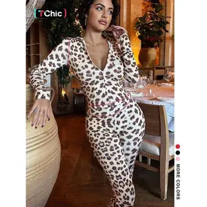 Women's Plain/Leopard Print Zipper Crop Top & Pants Two-Piece Set, Casual Long Sleeve Top & Trousers for Spring & Fall, Lady Clothes for Daily Wear??gift??Gift