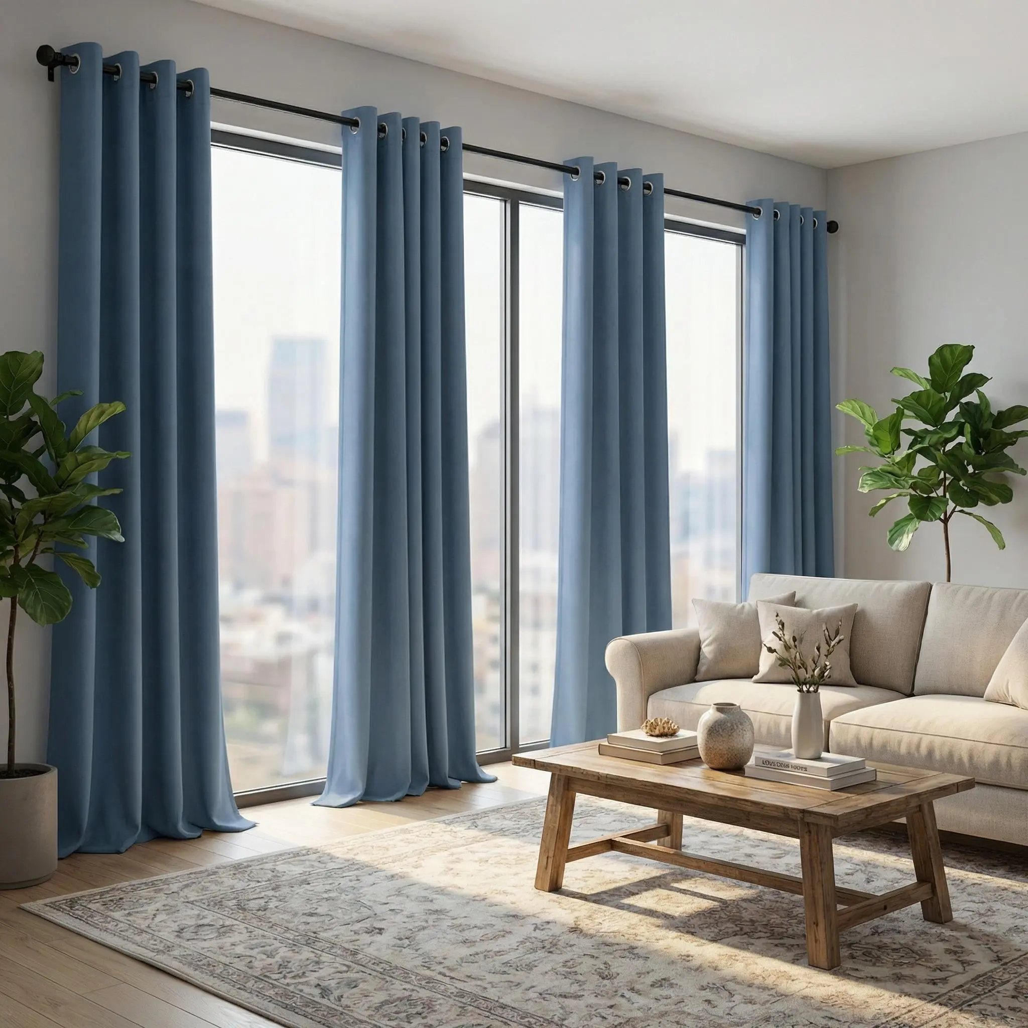 4 PANELS 52"X95" Solid Full Blackout Grommets Curtains.vRoom Darkening Blackout Curtains Thermal Insulated Window Drapes Grommets, Decorative, Suitable for Living Room, Bedroom, FT2599 Summer gift #SummerVibes, Living Room Decor, Aesthetic Room Decor