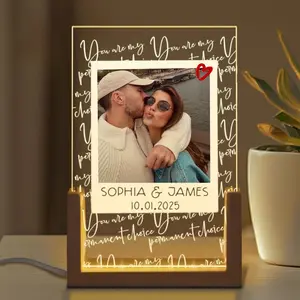 Custom Couple Photo Night Light, Valentines Day Gift, Anniversary Gift, Newlywed Gift For Couple, Birthday Gift Him, Wedding Gift for Couple